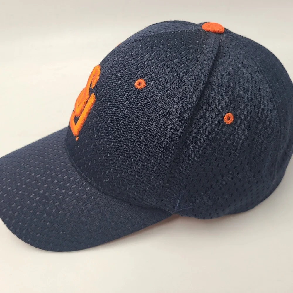 Syracuse Orange Hat Fitted M-L Jersey Mesh Zephyr Blue Orange NCAA University - Picture 5 of 11